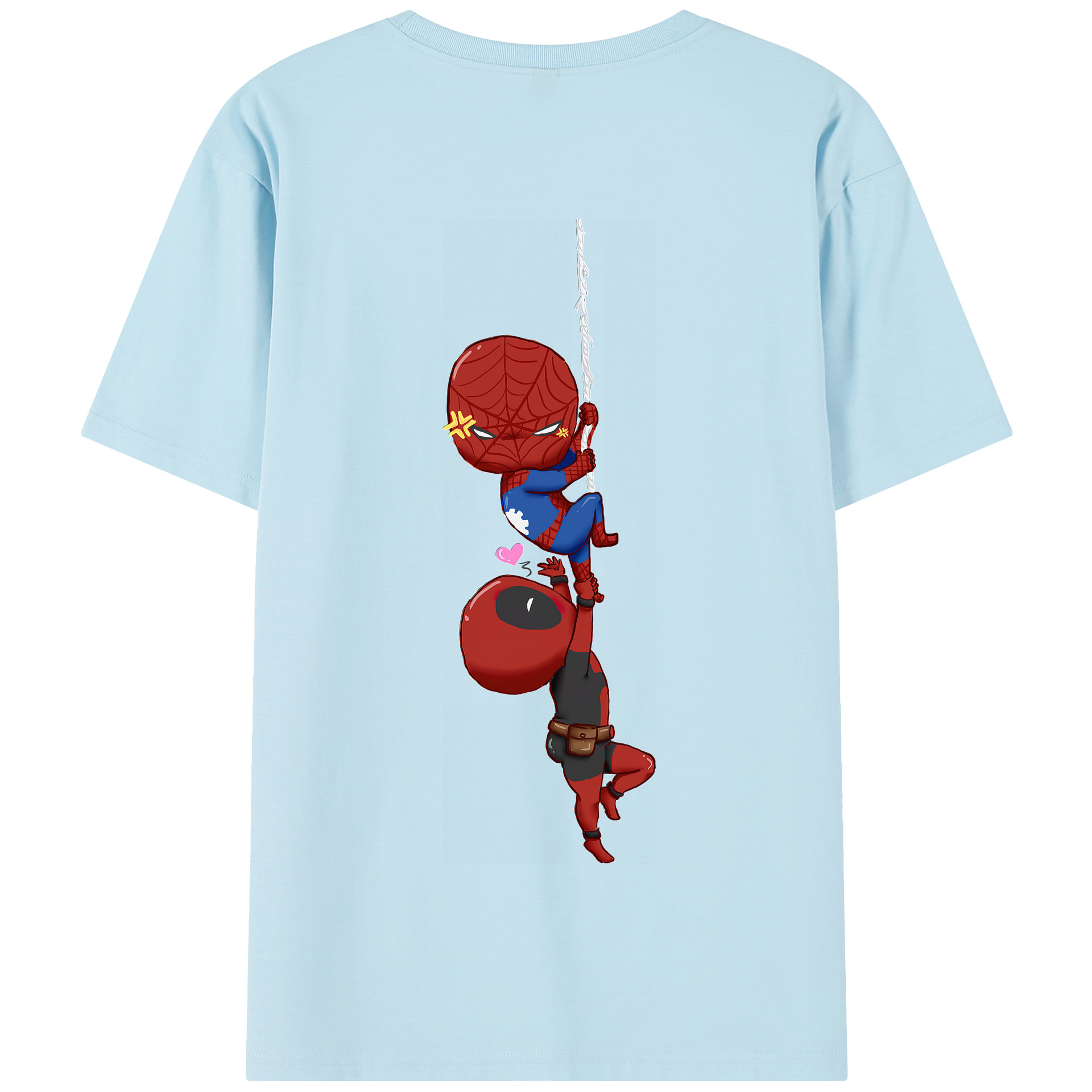 （画像用） Deadpool デッドプール 綿100％半袖Tシャツ（背面プリント）